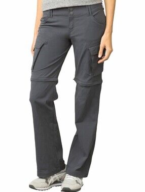 prAna Sage Convertible Pant Women 6 Grey Ripstop